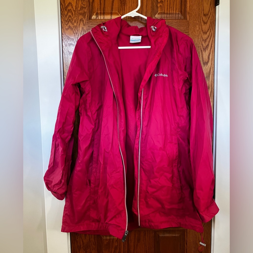 Columbia Pink Rain Jacket Windbreaker